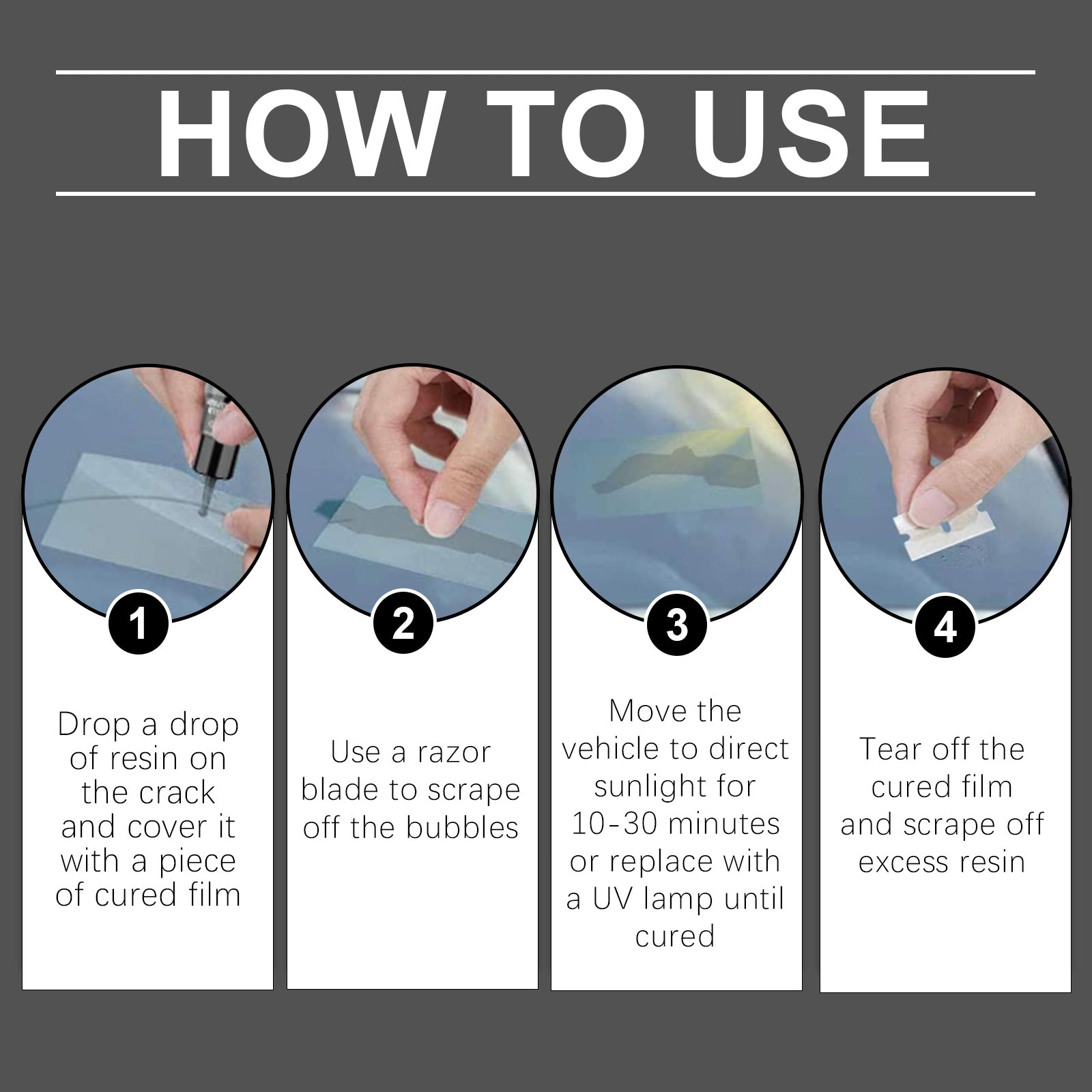 Automotive Glass Care Kit Automotive Windshield Cracks And Scratches Adhesive Repair Solution