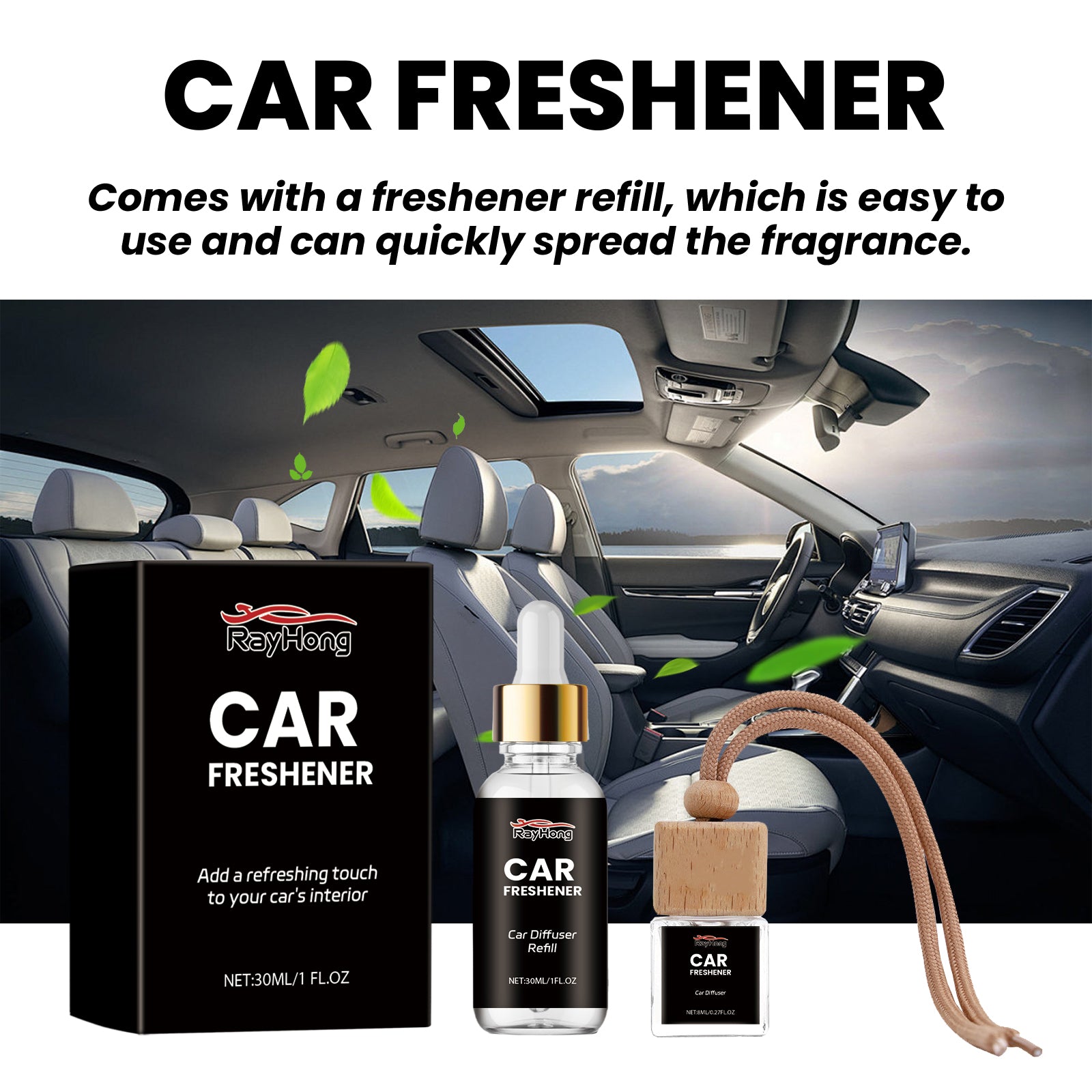 Car Fragrance Freshener Set, Inside The Car Aromatherapy Hanging Decoration Fragrance And Deodorization Lasting Fresh Air