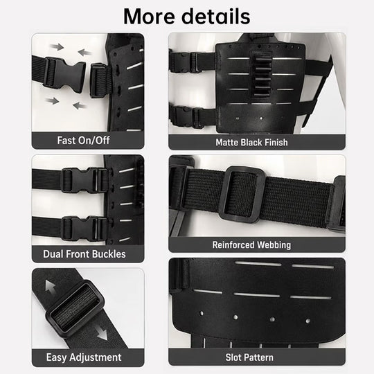Tactical Shoulder Harness for Airsoft & Cosplay, Leon Kennedy Style Utility Chest Rig for Resident Evil Fans