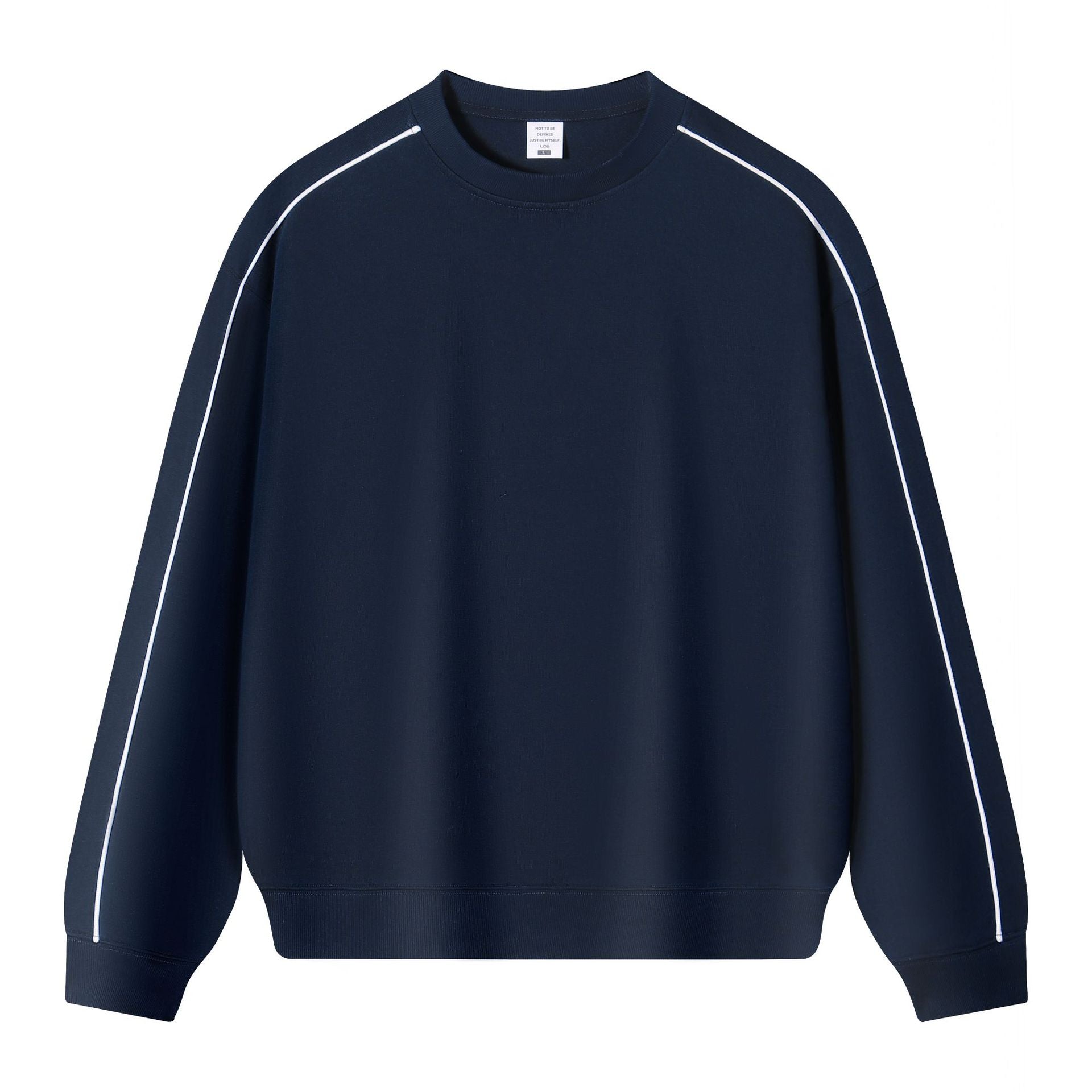 Color blocked round neck hoodie