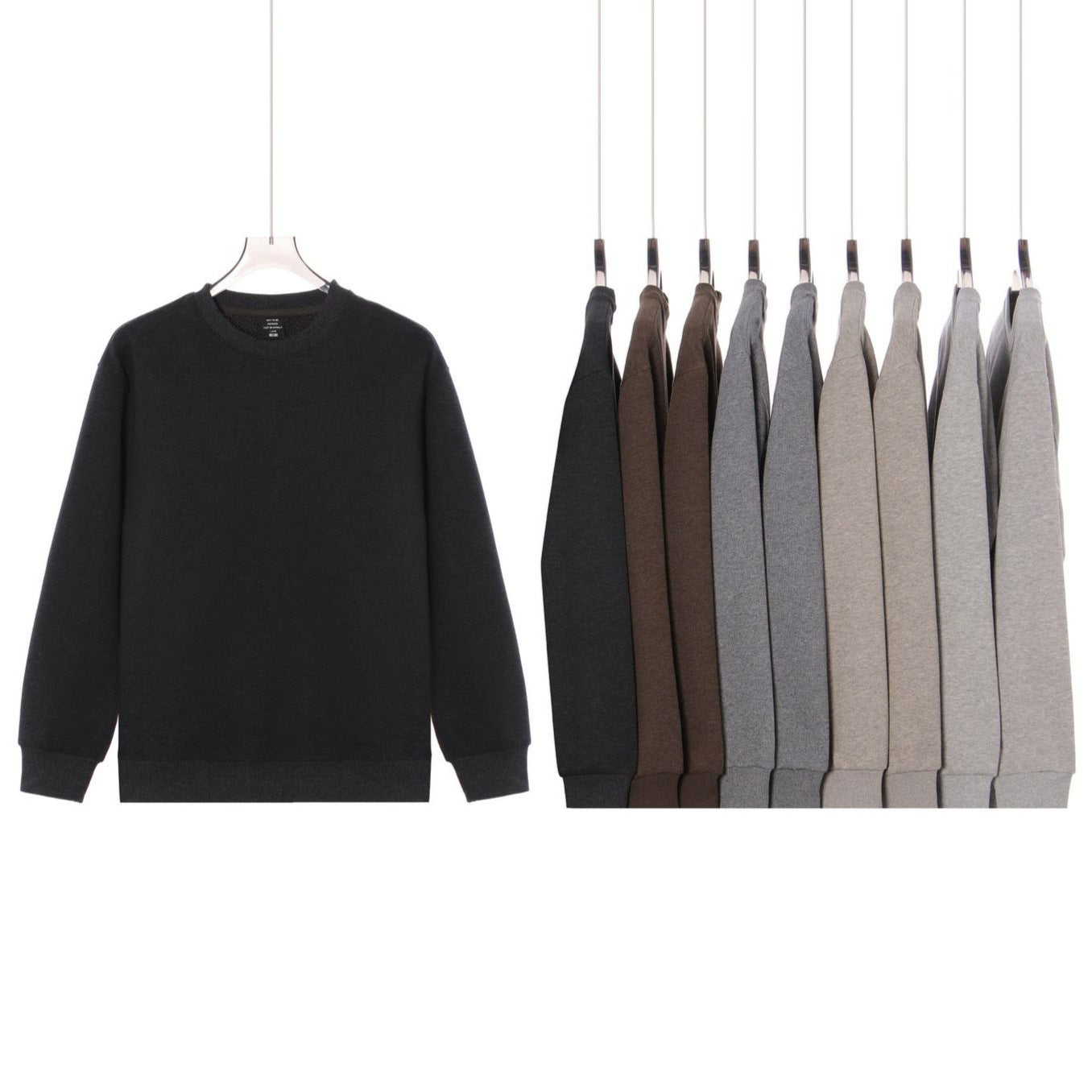 Loose fit crew neck long sleeve sweatshirt