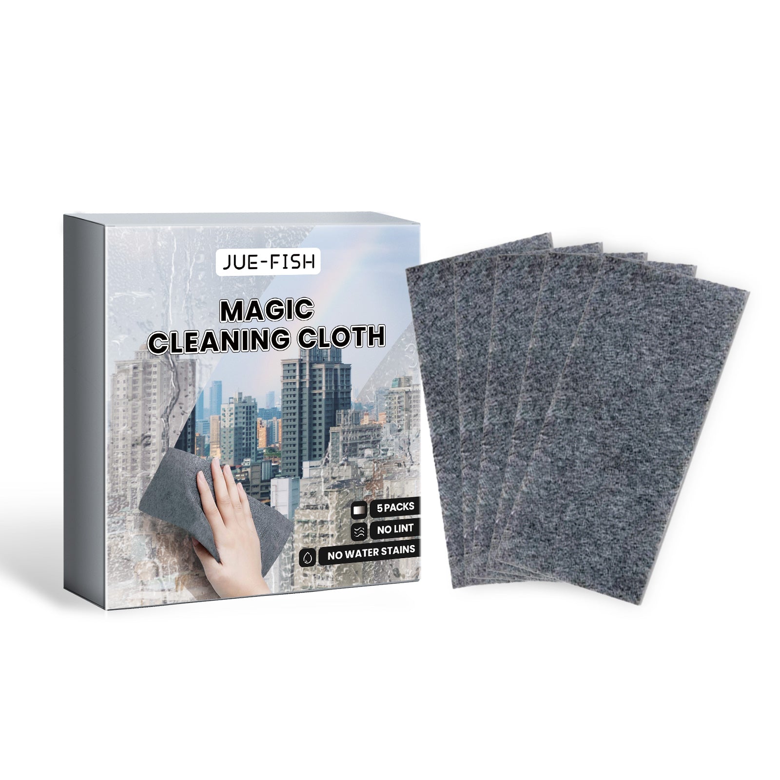 Fiber Cloth Window Cup Car Windshield Cleaner Smooth Wet And Dry Decontamination Cloth
