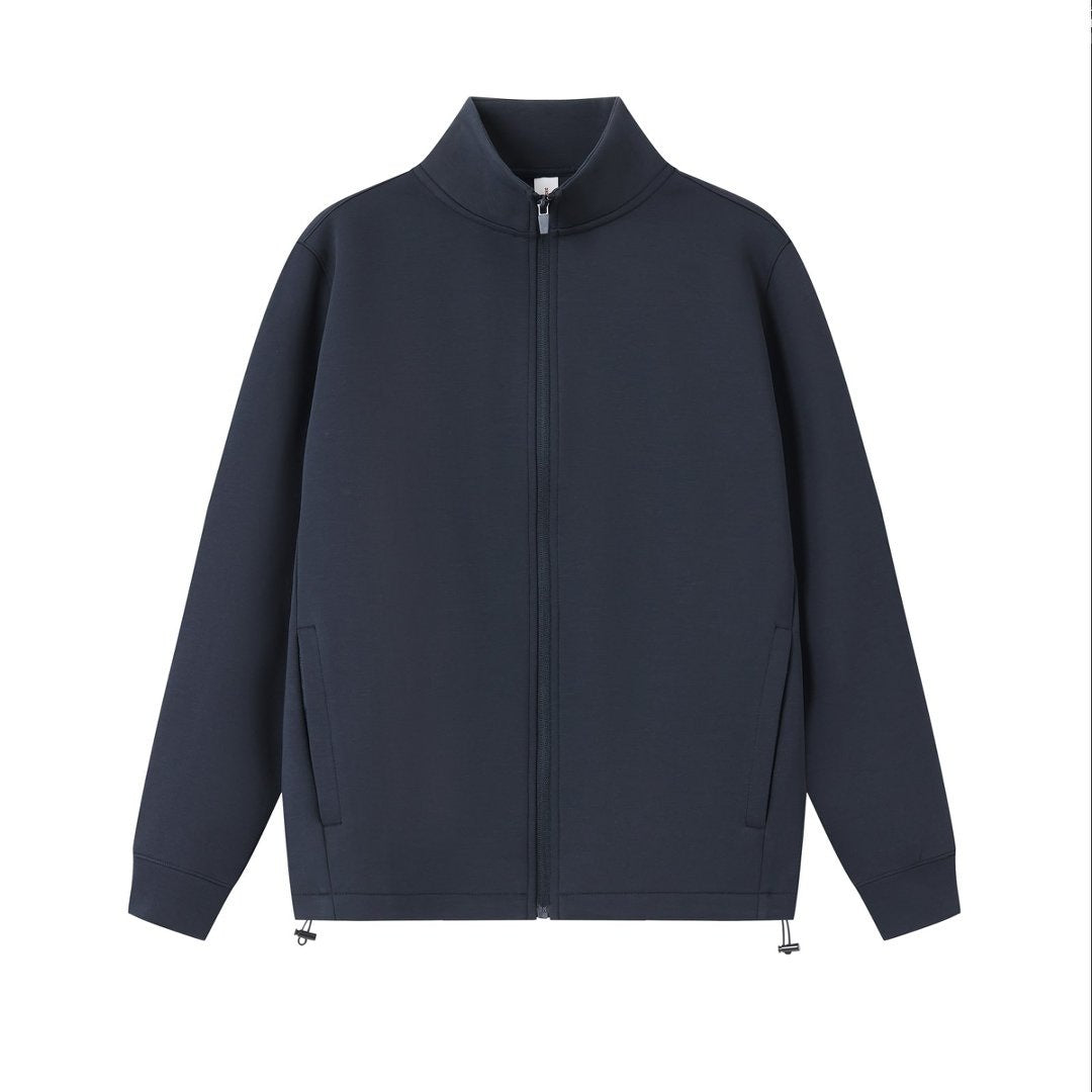 Zipper stand up collar cardigan jacket