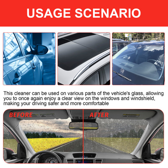 RAYHONG Glass Detergent, Car Front Windshield Window Stain Remover Oil Film Cleaner