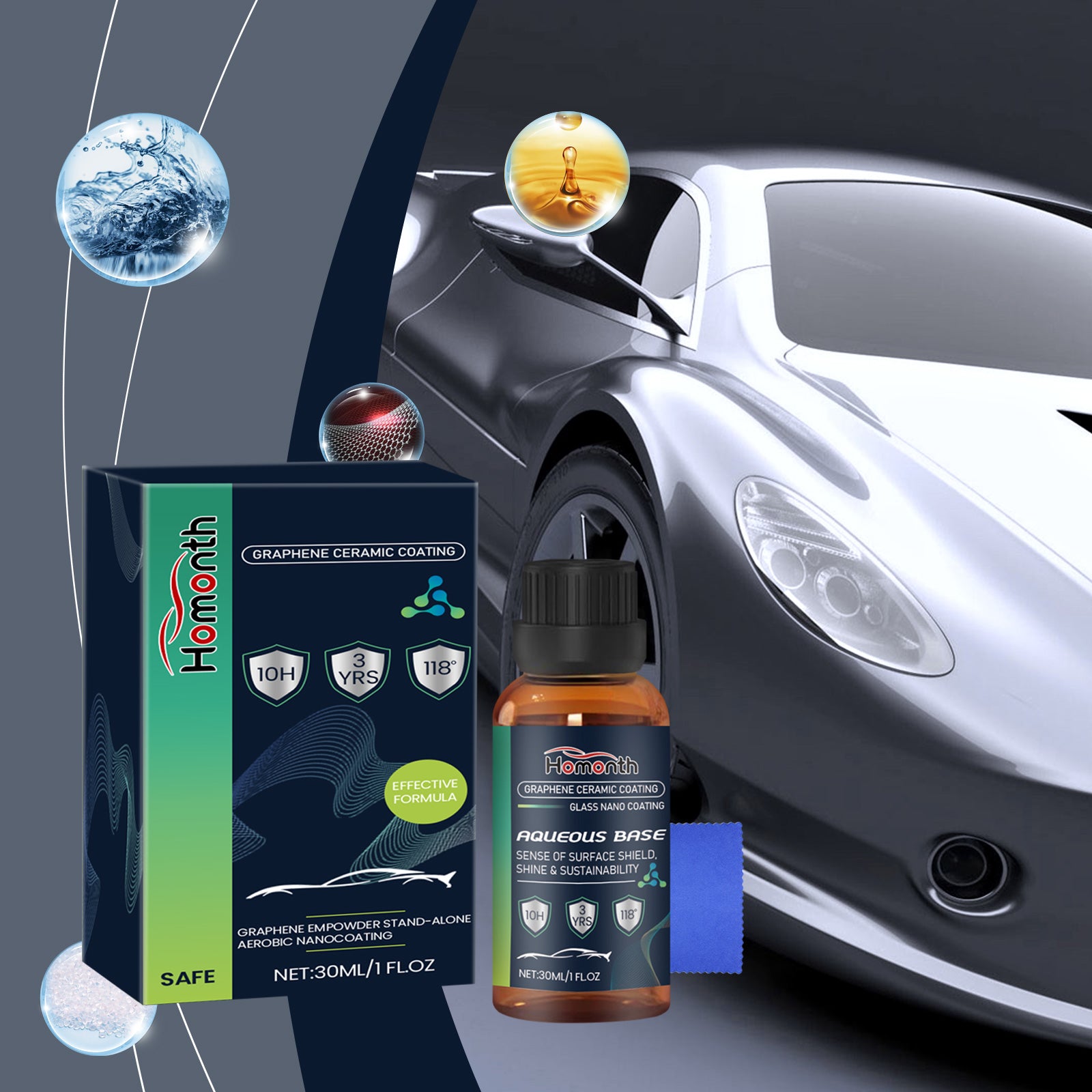 Automotive Nano-Ceramic Coating Decontamination Polishing Brightening Repair Scratch Maintenance Paint Plating Agent
