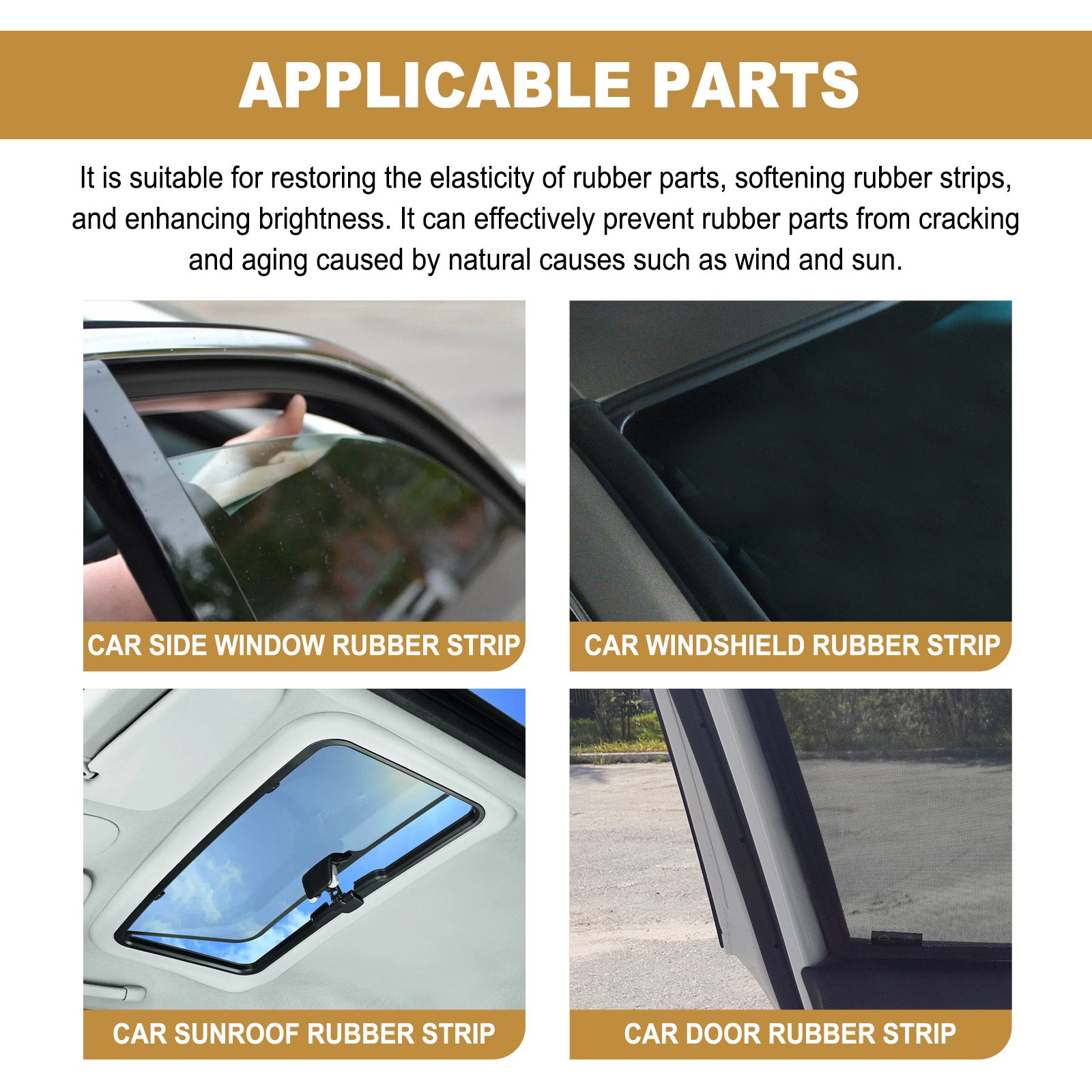 Rubber Care Agent, Polishing Decontamination Auto Rubber Maintenance Cleaning Anti-Aging Protective Agent