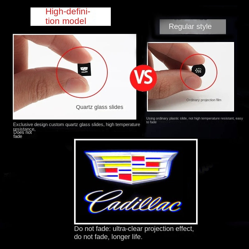 Welcome Light for Cadillac, Fade-Resistant, XTS ATSL SRX CT6, Quartz Glass Welcome Light