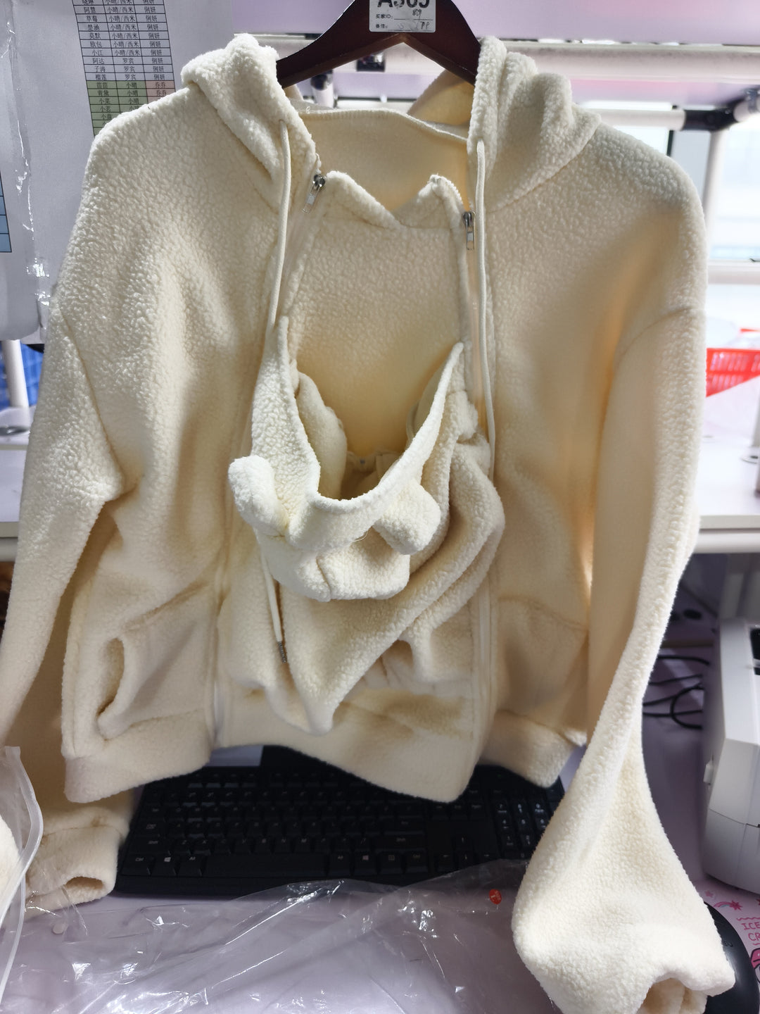 corduroy hooded sweatshirt