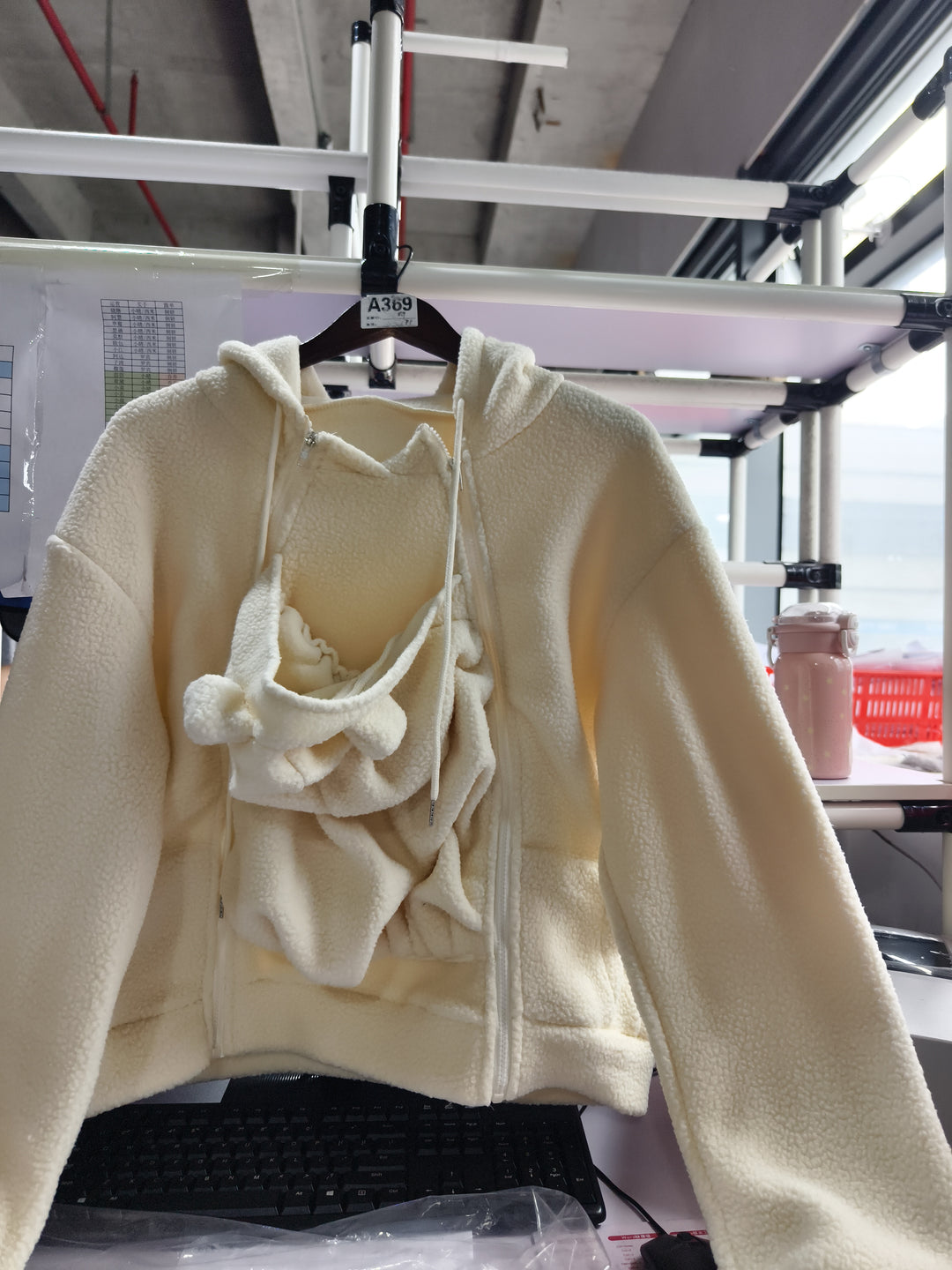 corduroy hooded sweatshirt